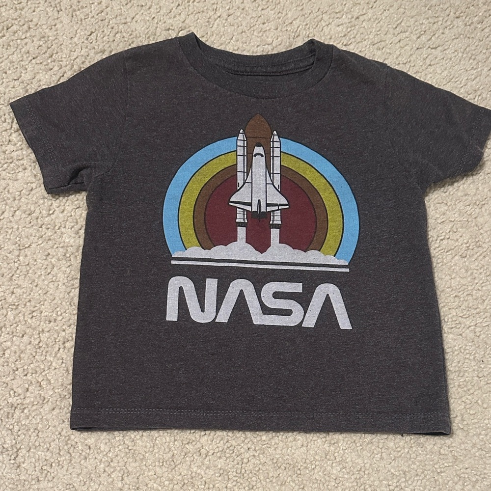 Well Worn Kids NASA Graphic Tee - Charcoal